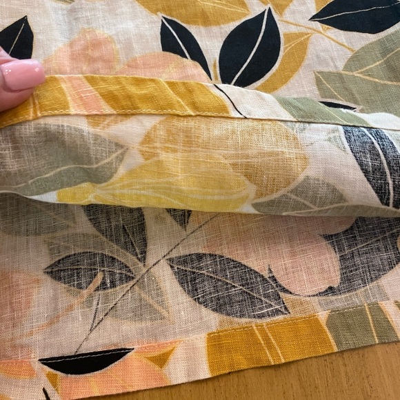 Rachel Zoe Women’s Linen Sleeveless Mini Dress V Neck Small Shift Tropical Beach - Picture 4 of 10